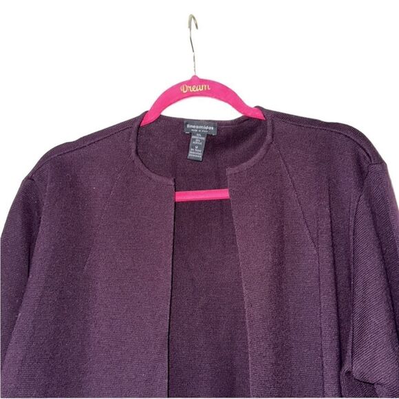 Lineamidas Women’s Made In Italy Merino Wool Blend Open Cardigan, Size L, EUC - Picture 2 of 9